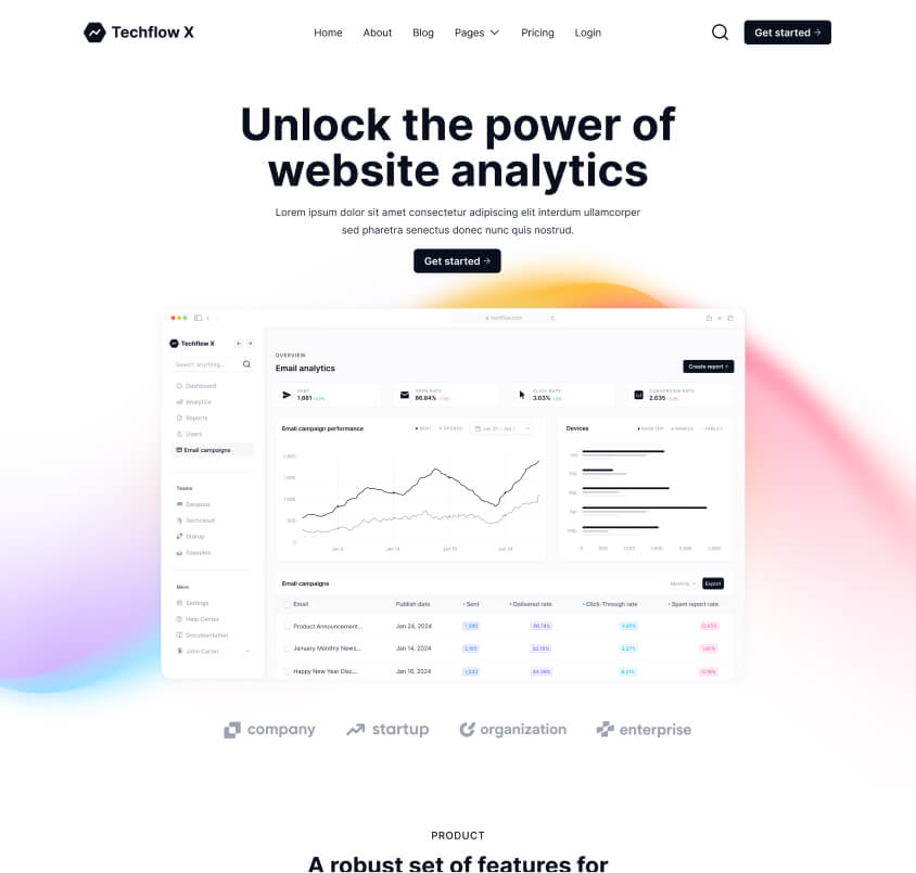 Techflow X - Home V2 Page - Multi-Layout Saas Webflow Template
