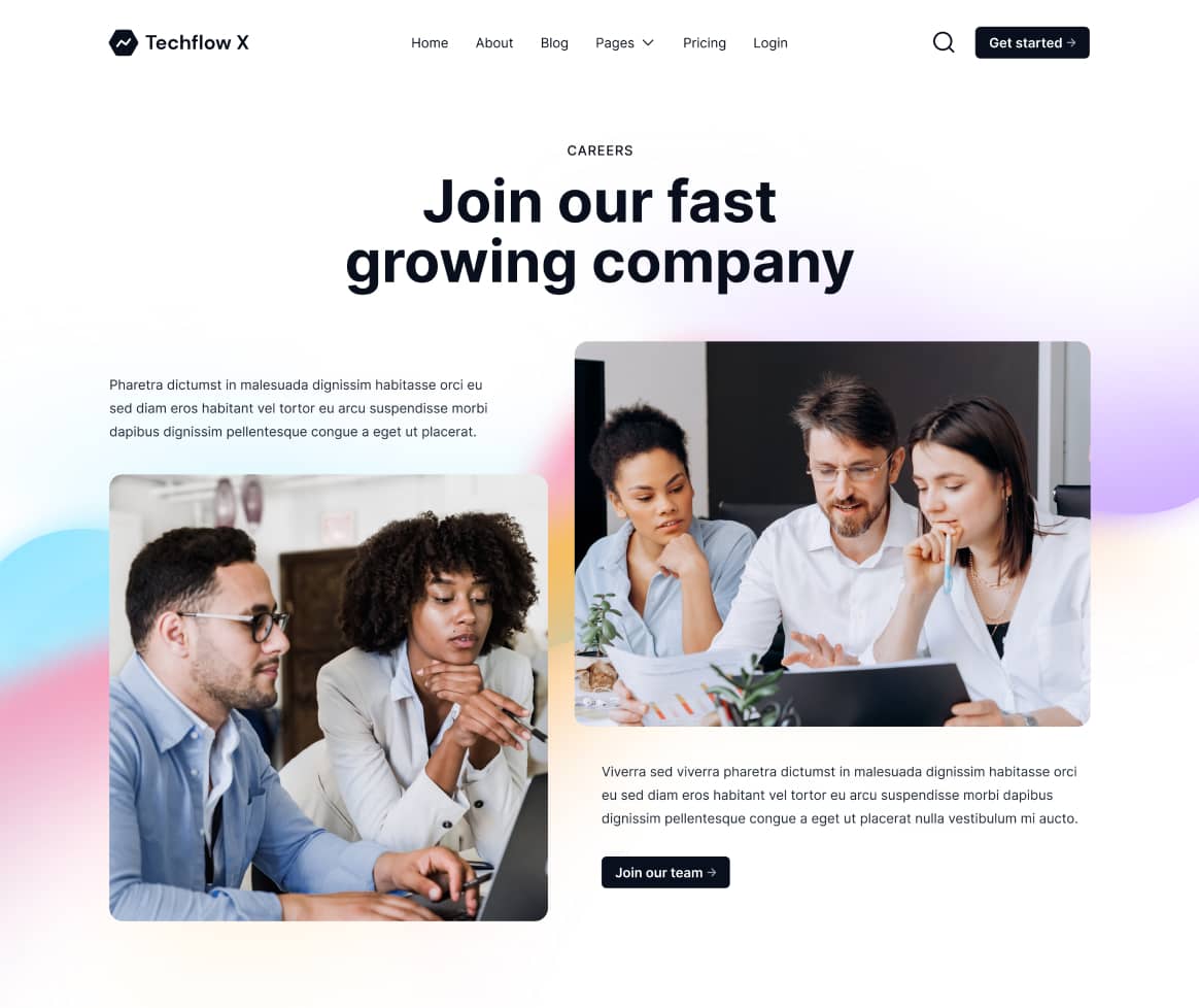Techflow X - Careers Page - Multi-Layout Saas Webflow Template