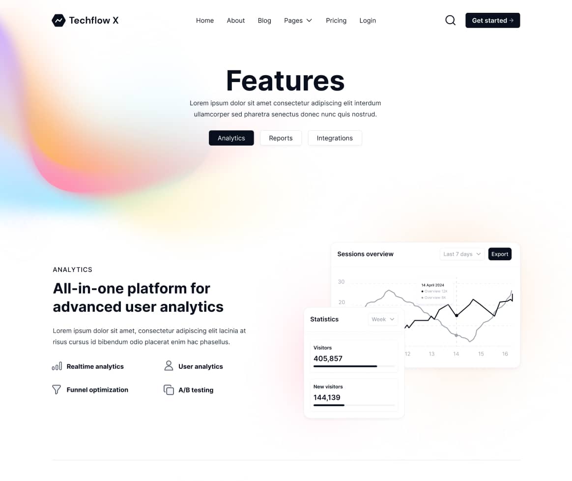 Techflow X - Features V3 Page - Multi-Layout Saas Webflow Template