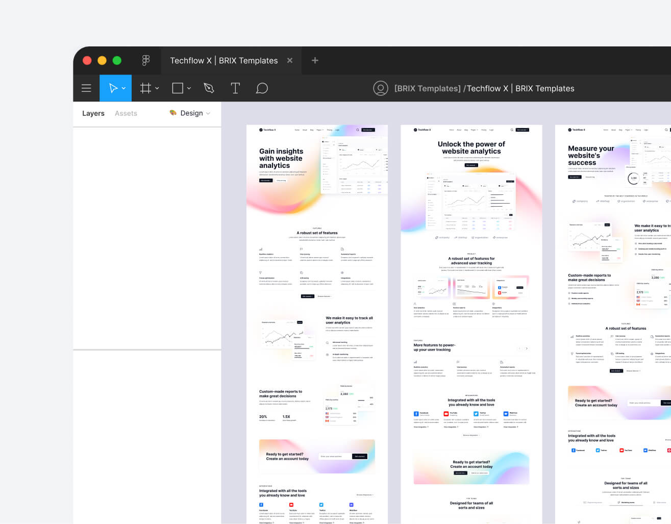 Techflow X - Figma File Included - Multi-Layout Saas Webflow Template