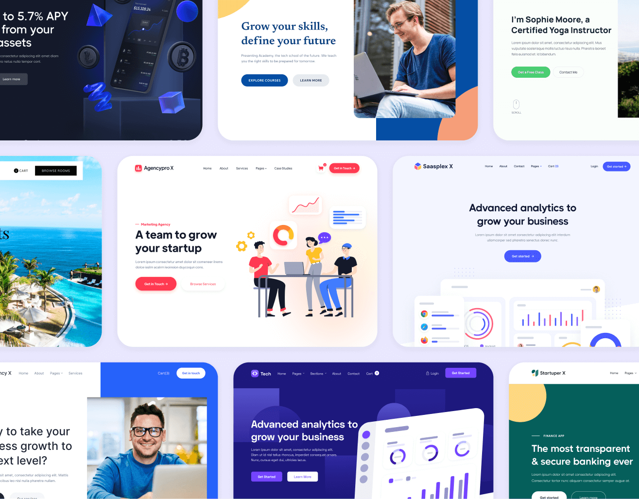 Techflow X - Webflow Templates - Multi-Layout Saas Webflow Template